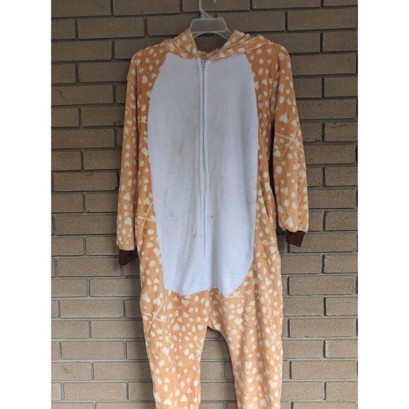 Funny Deer One Piece Pajama's PJ's Size: Small - Picture 2 of 2